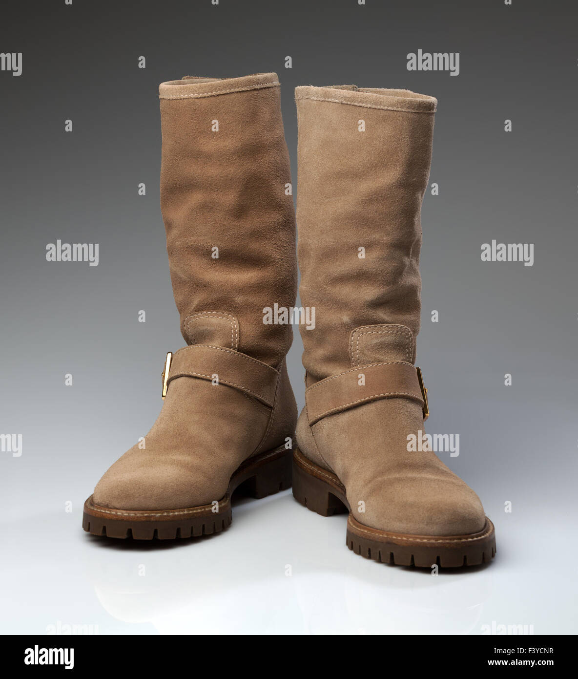 stivali di pelle di pecora Foto Stock