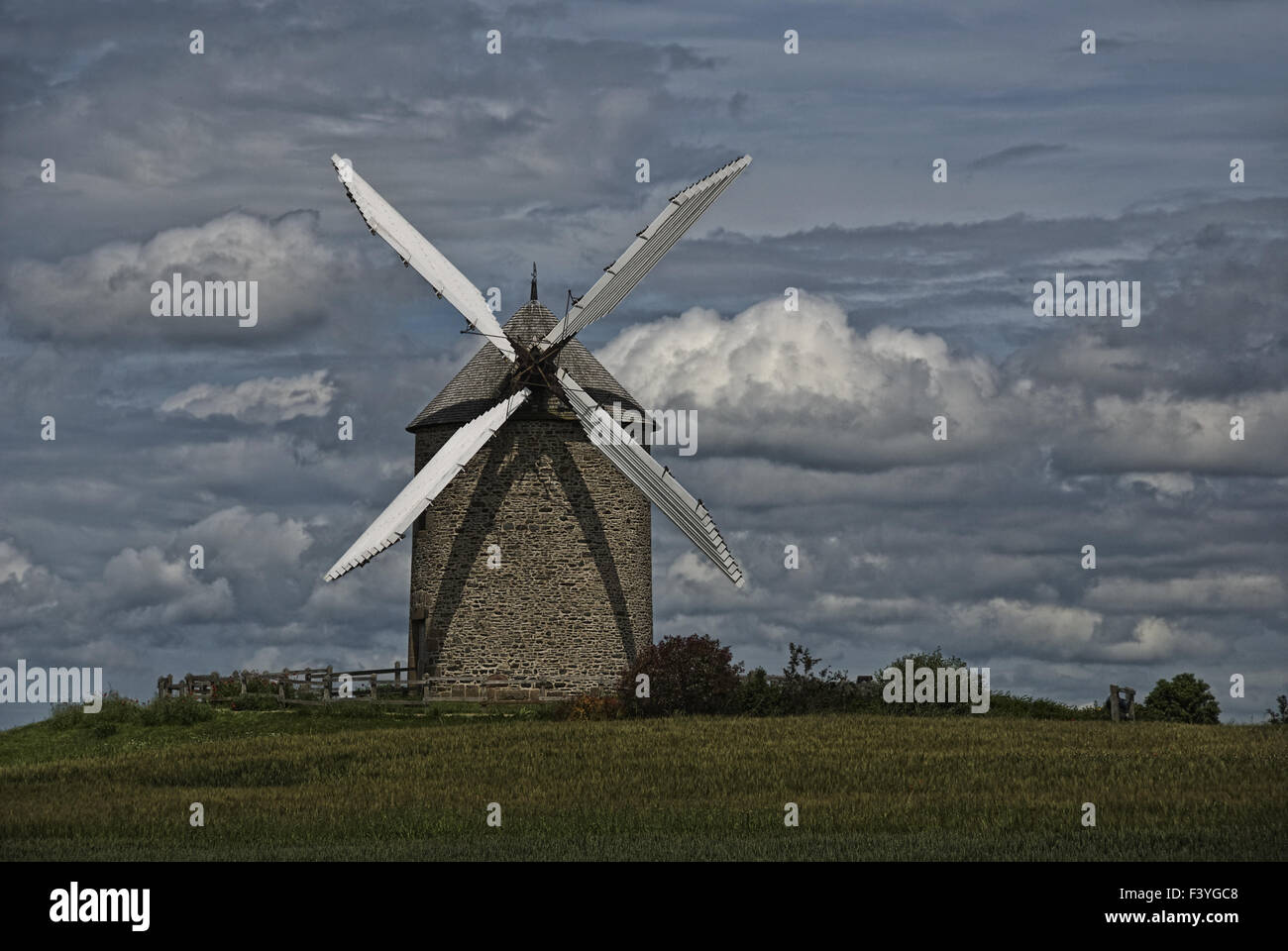 Mulino a vento bretone Foto Stock