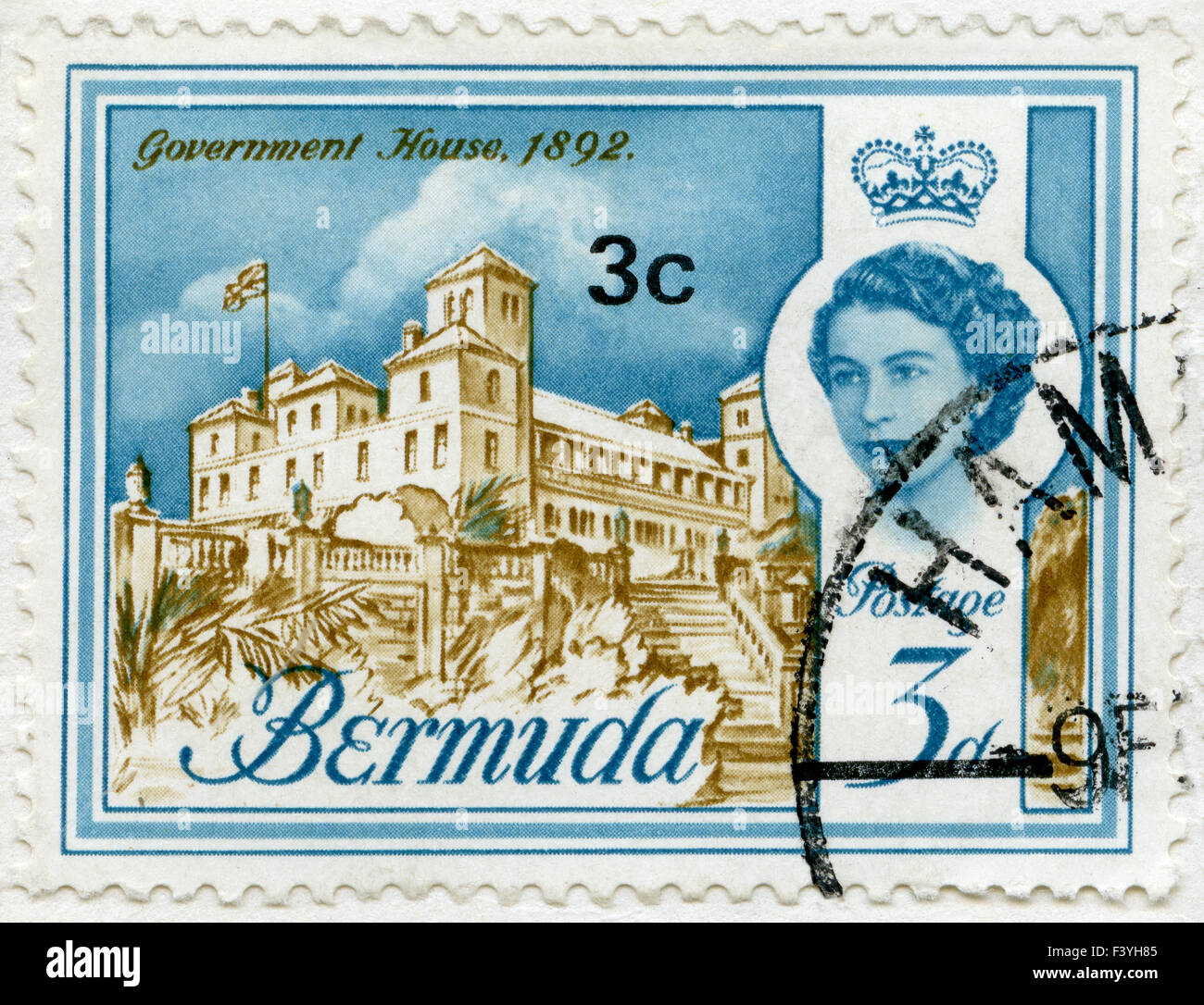 BERMUDA - 1962: mostra la sede del Governo, 1892 Foto Stock