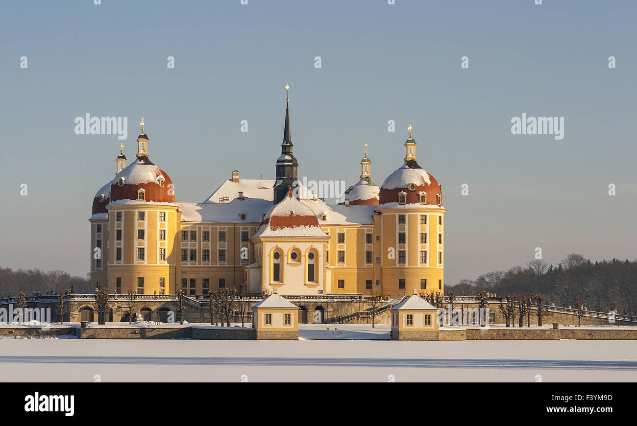 Moritzburg inverno Foto Stock