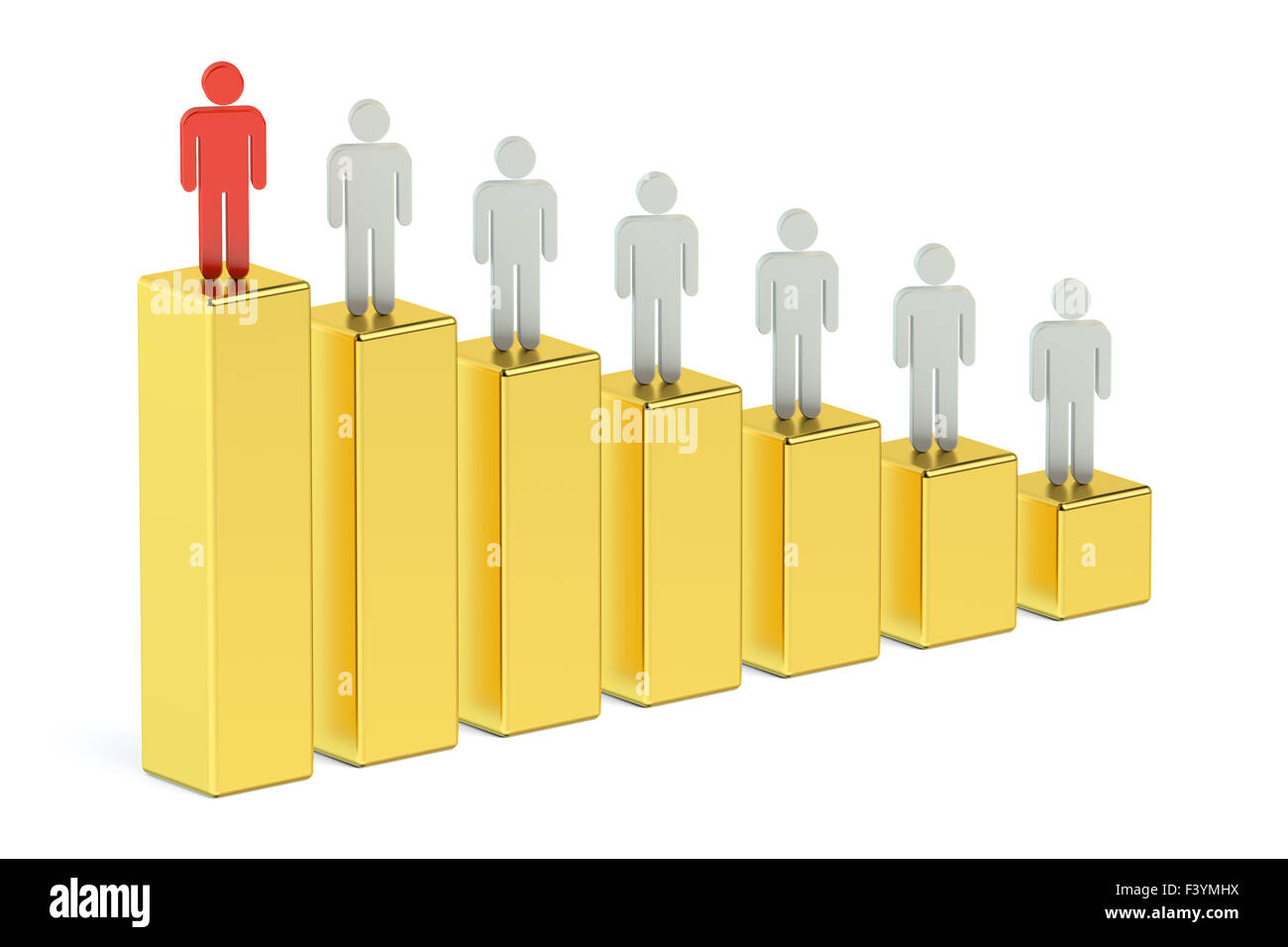 Concetto di leader, il grafico con le persone Foto Stock