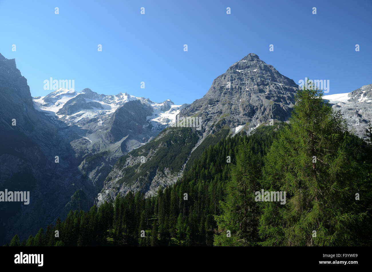Paesaggio alpino in corrispondenza dello Stelvio Foto Stock