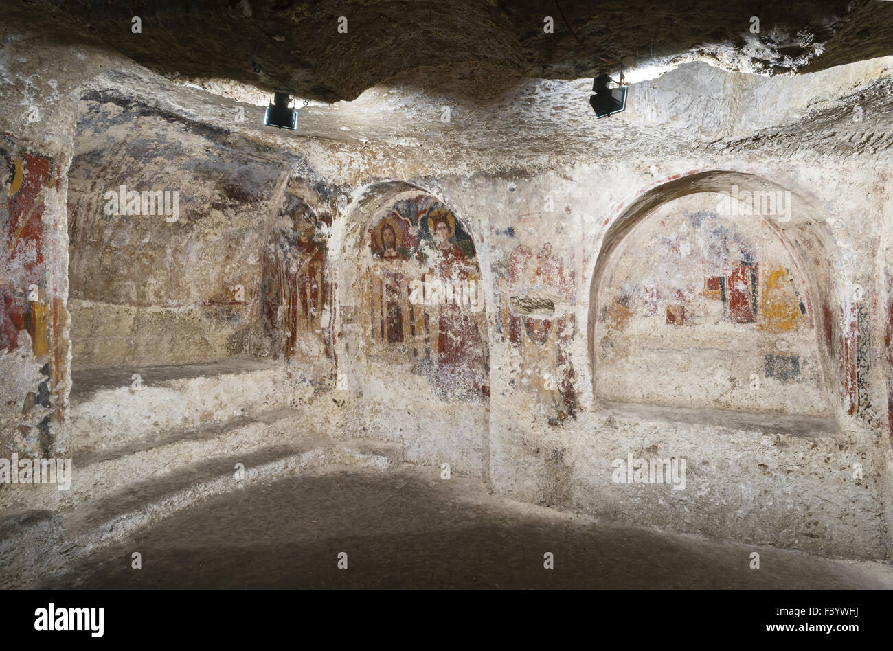 Rock chiesa di Sant'Antonio, Massafra, Puglia Foto Stock