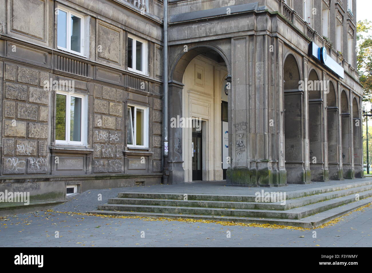 Nowa Huta, Cracovia. Ex simbolo del comunismo in Polonia. Plac Centralny, ora Ronald Regan Square. Architettura stalinista. Foto Stock