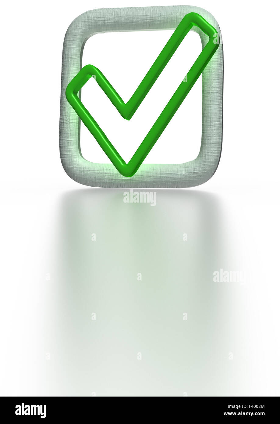 Casella di controllo 3D Foto Stock