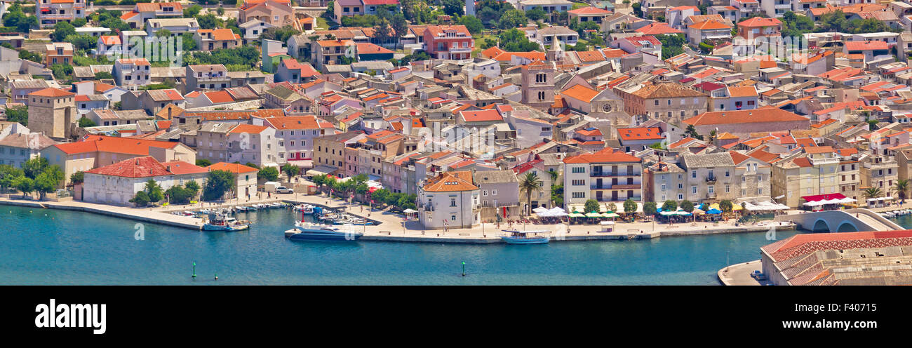 Città di Pago vista panoramica Foto Stock