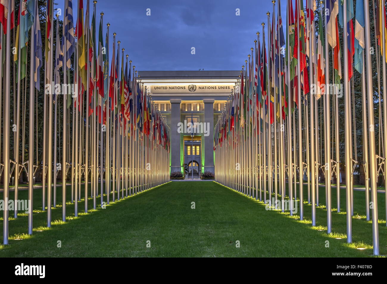 United-Nations, Ginevra, Svizzera, HDR Foto Stock