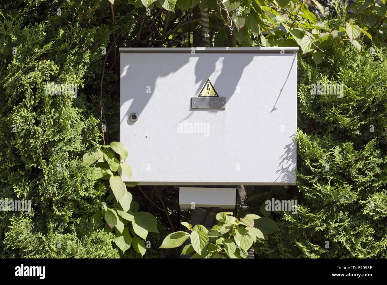 Cassetta elettrica in legno Foto Stock
