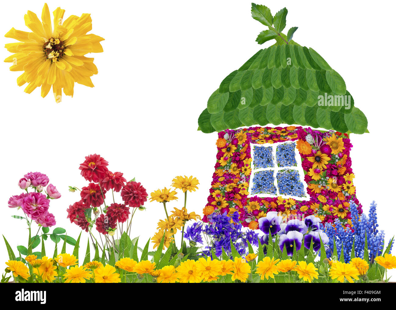 Floral eco casa concept Foto Stock