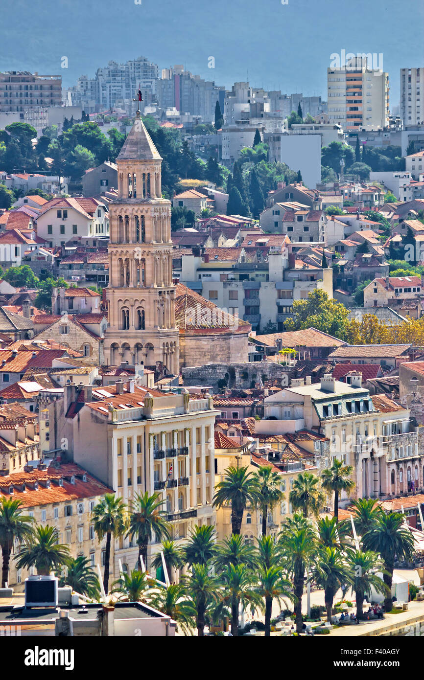 Split vecchio centro della città vista verticale Foto Stock