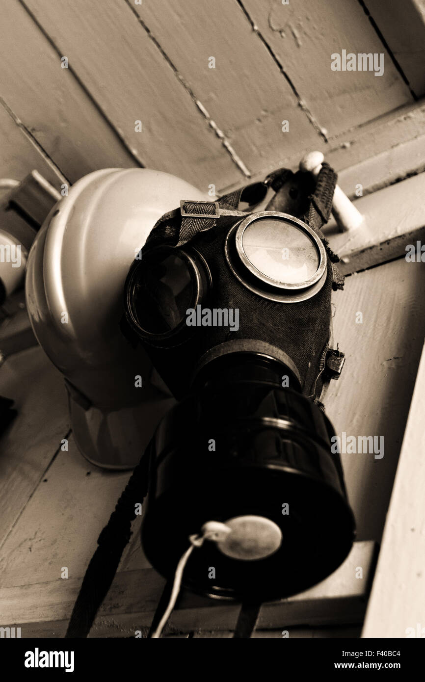 Foto del WW II maschera a gas Foto Stock