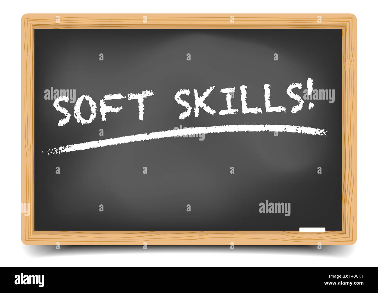 Blackboard Soft skills Foto Stock