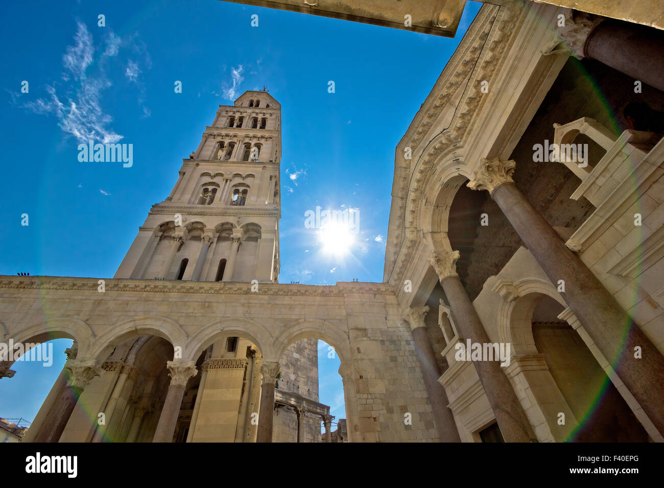 Split centro storico vista cattedrale Foto Stock