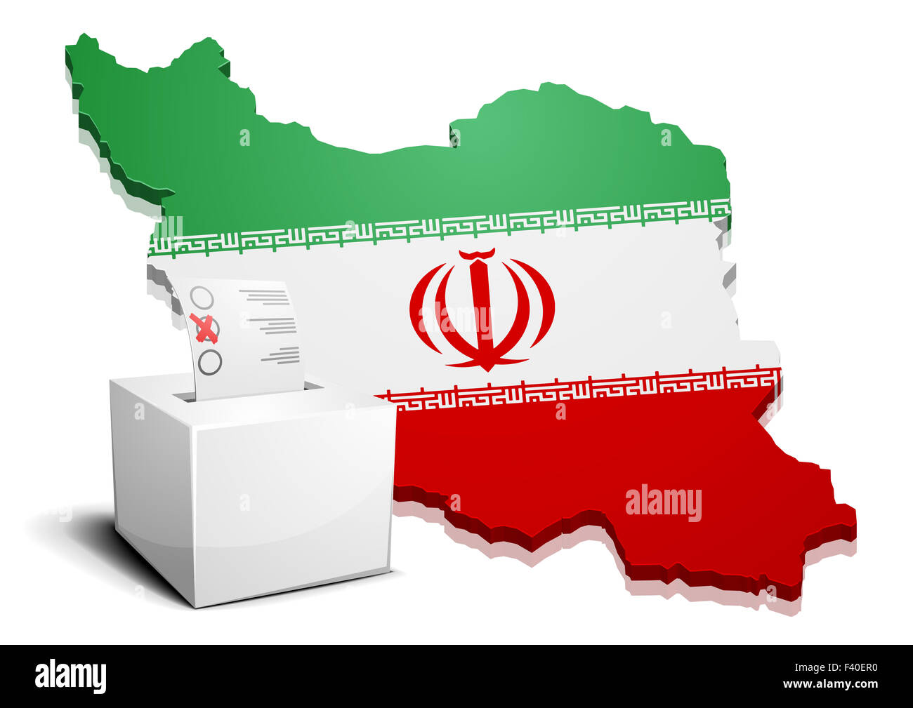 ballotbox Iran Foto Stock
