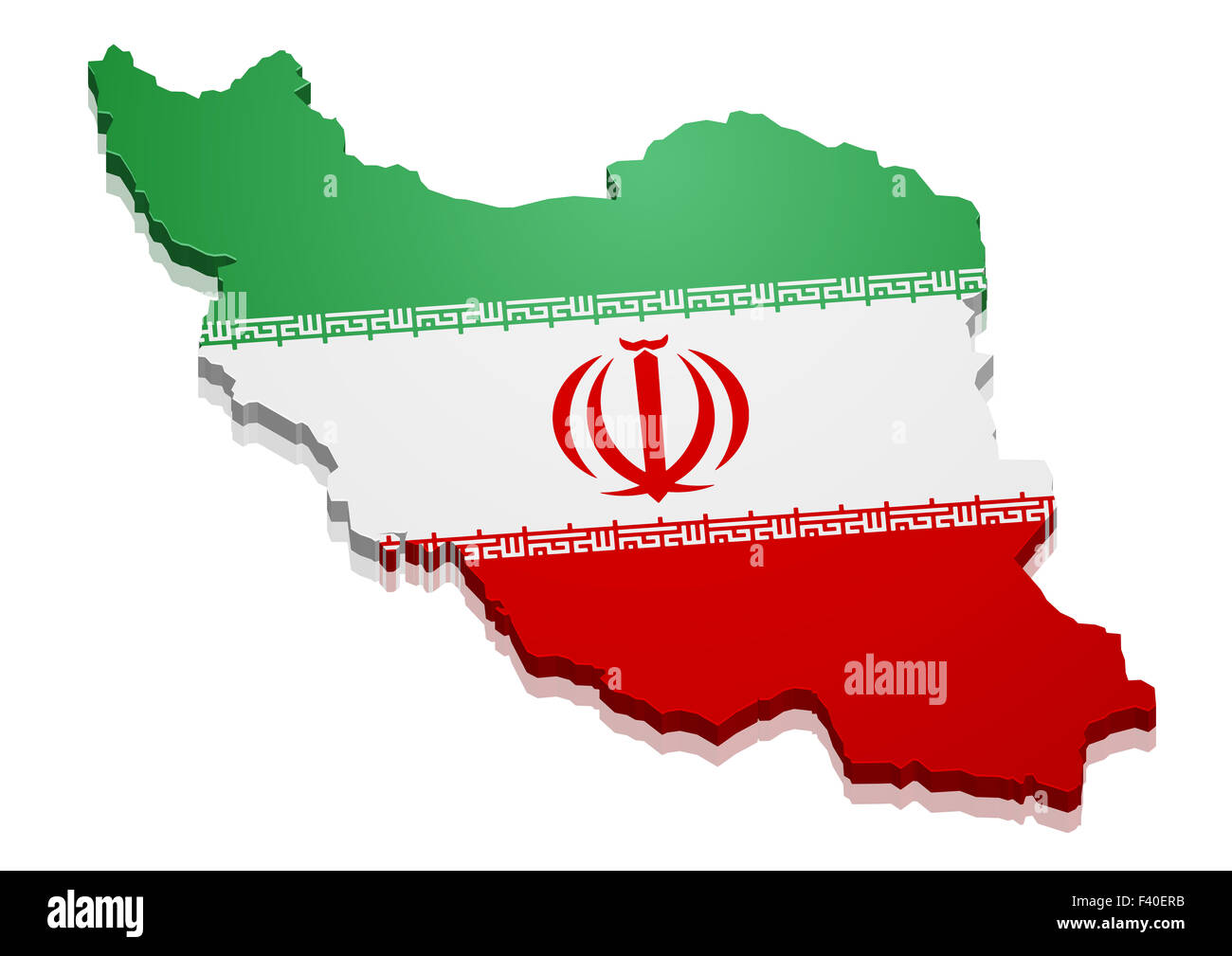 Mappa Iran Foto Stock