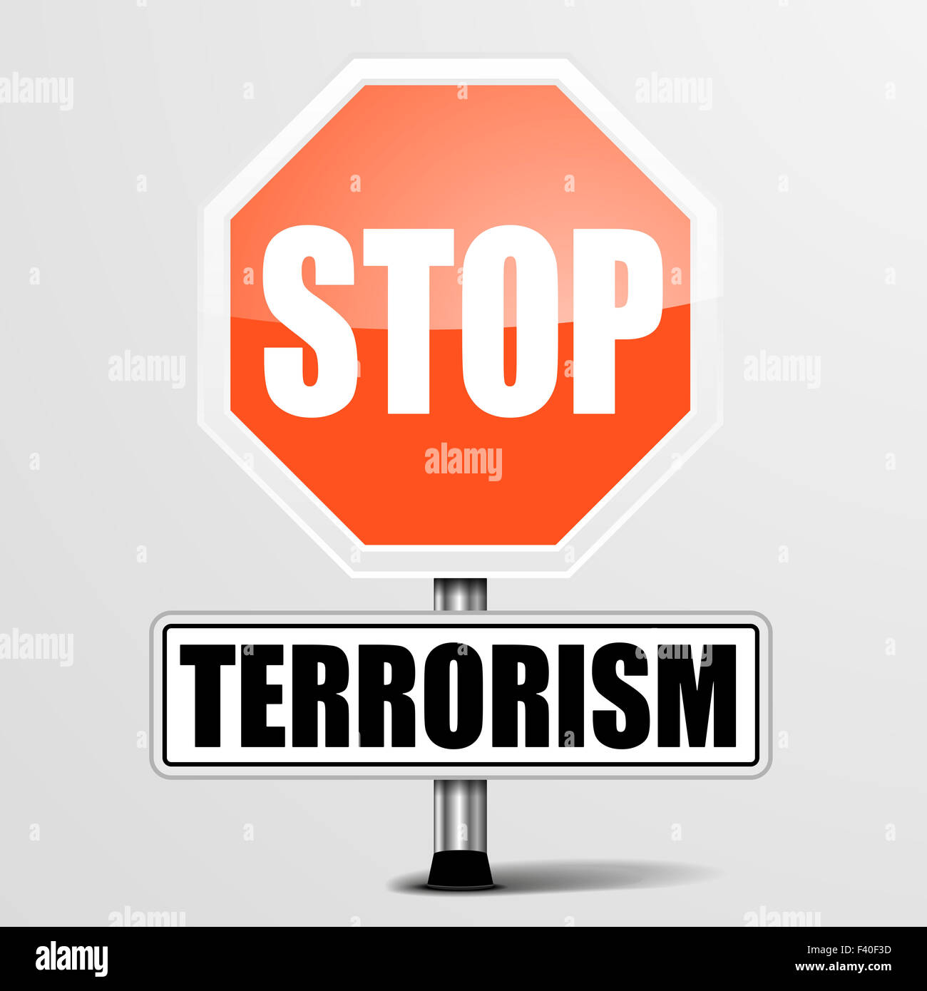 Fermare il terrorismo Foto Stock