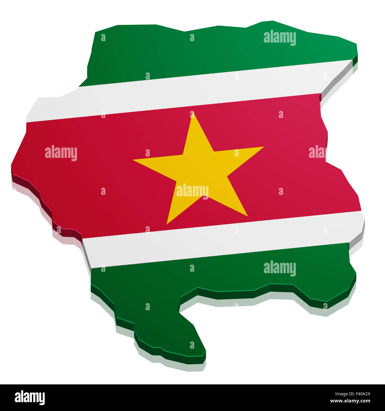 Mappa di Suriname Foto Stock