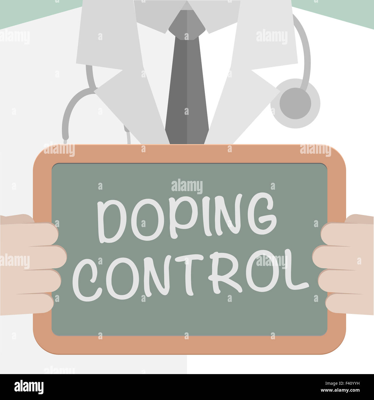 Controllo anti-doping Foto Stock