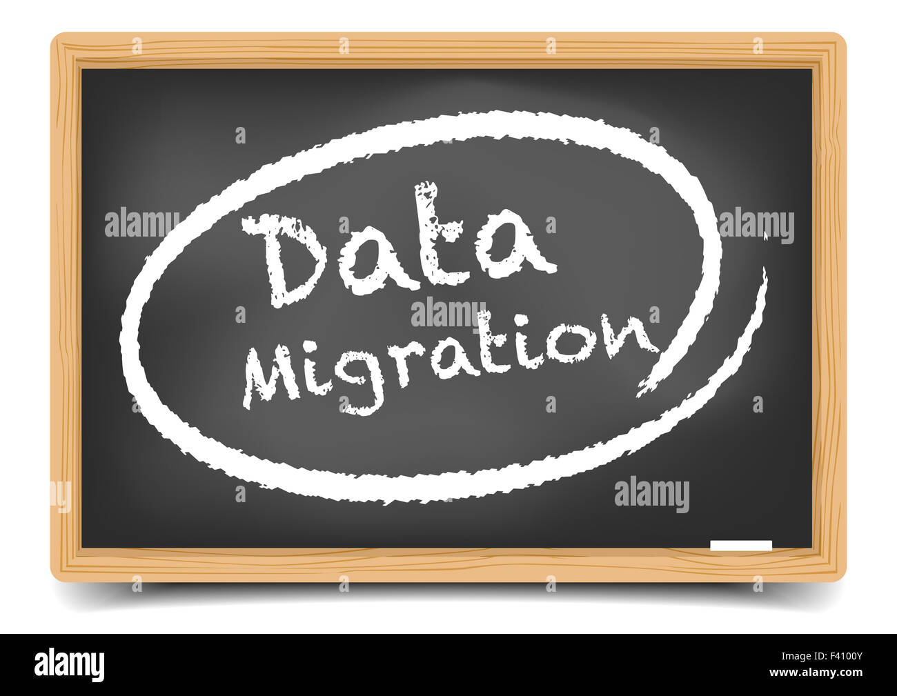Blackboard la migrazione dei dati Foto Stock
