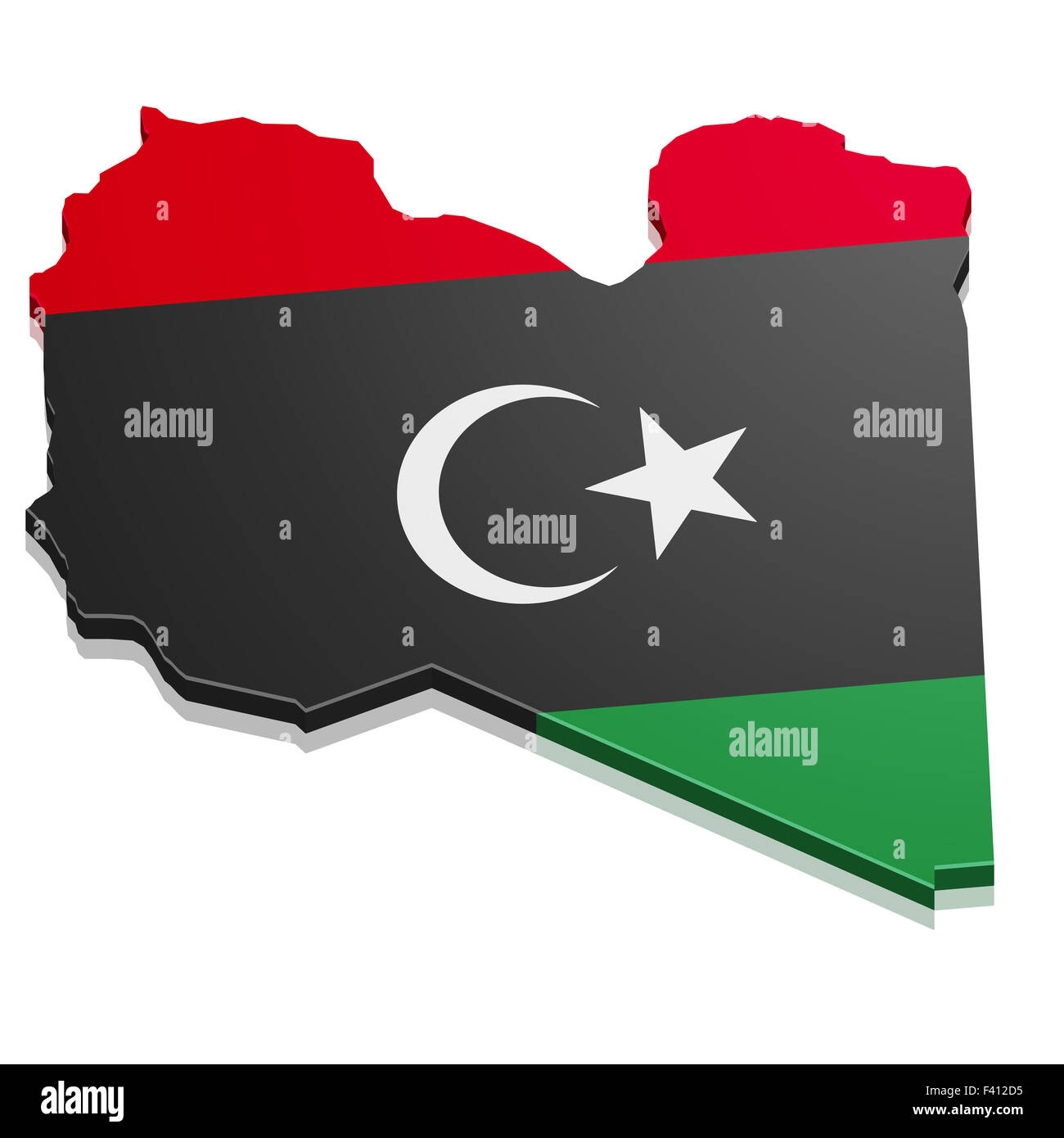 Mappa di Libia Foto Stock
