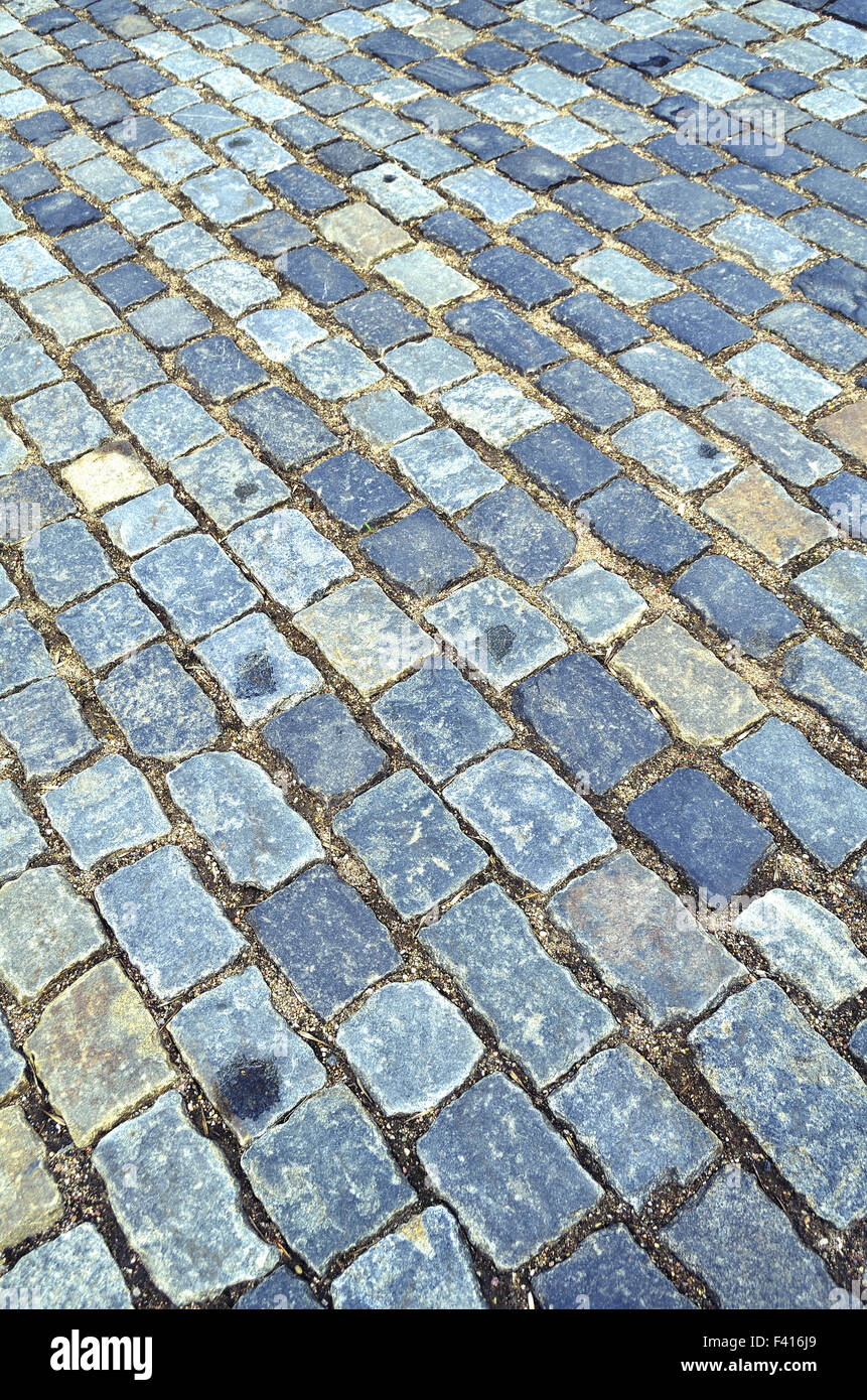 Cobblestone pavement Foto Stock