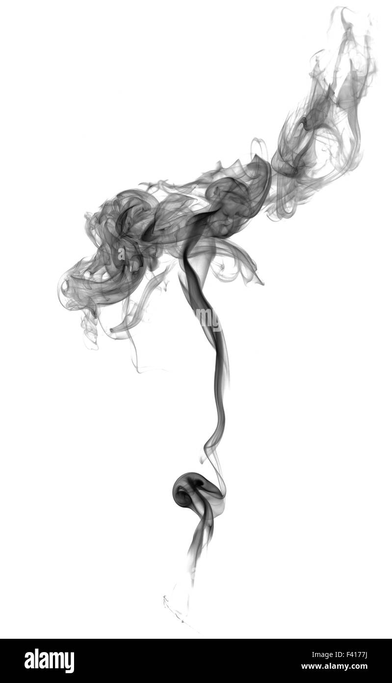 Abstract fumo scuro su sfondo chiaro Foto Stock