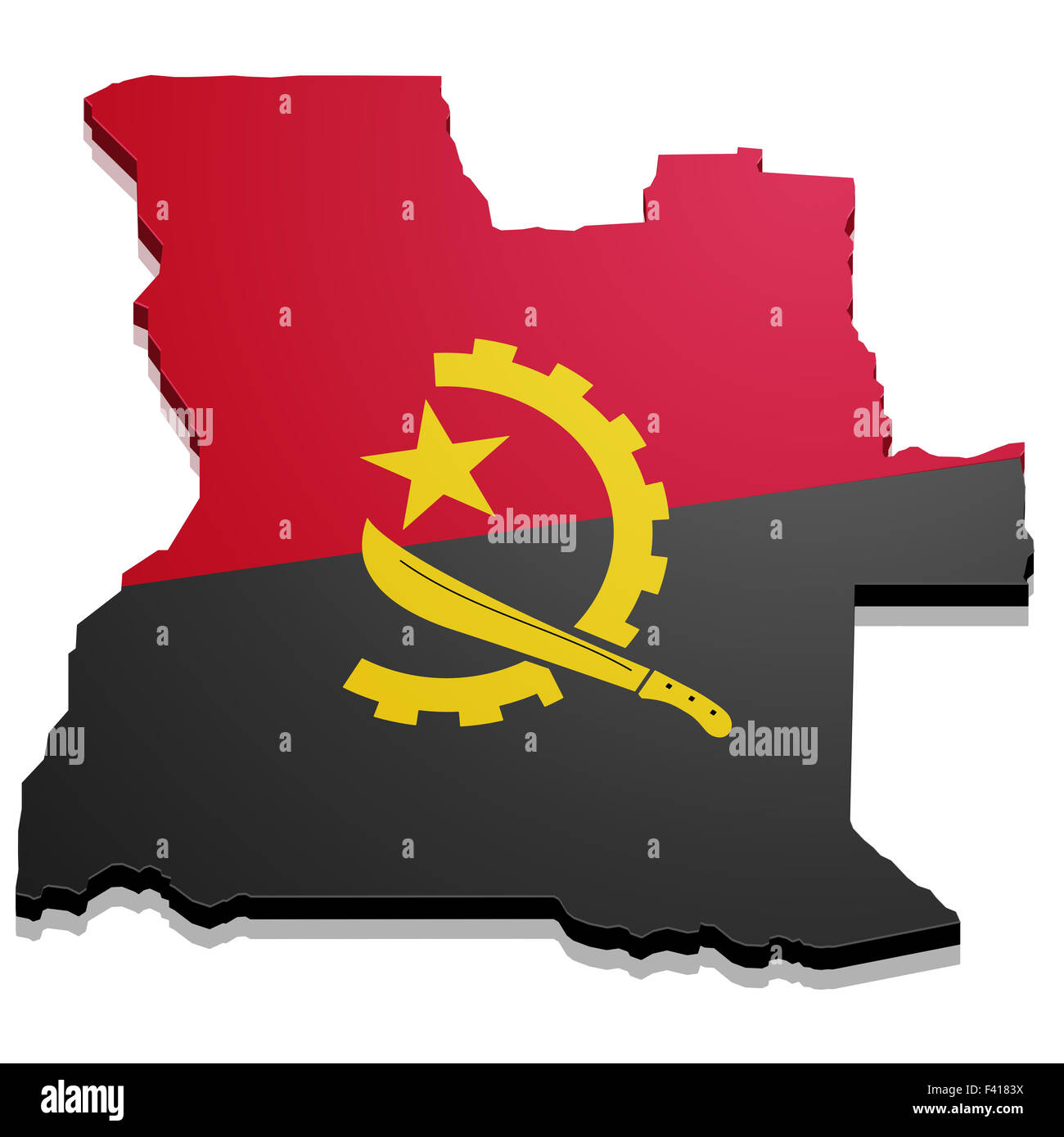 Mappa Angola Foto Stock
