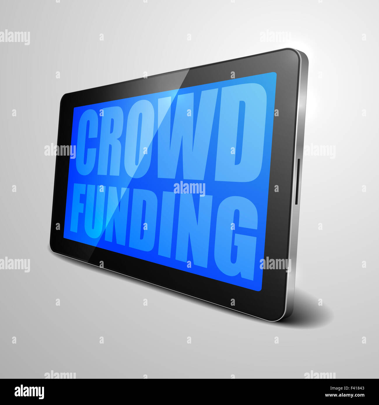 Tablet Crowdfunding Foto Stock