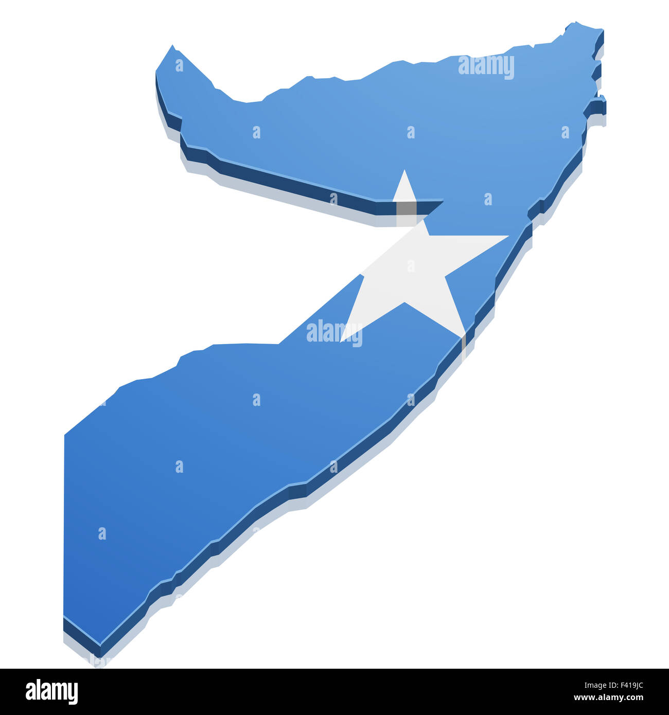Mappa di Somalia Foto Stock