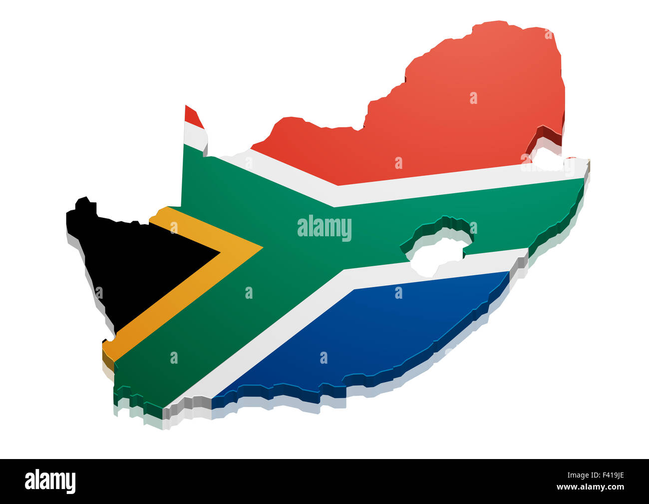 Mappa South Africa Foto Stock