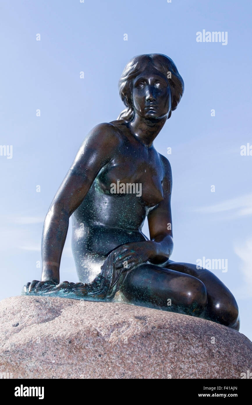 La Sirenetta scultura, Copenhagen, Danimarca, in Europa Foto Stock