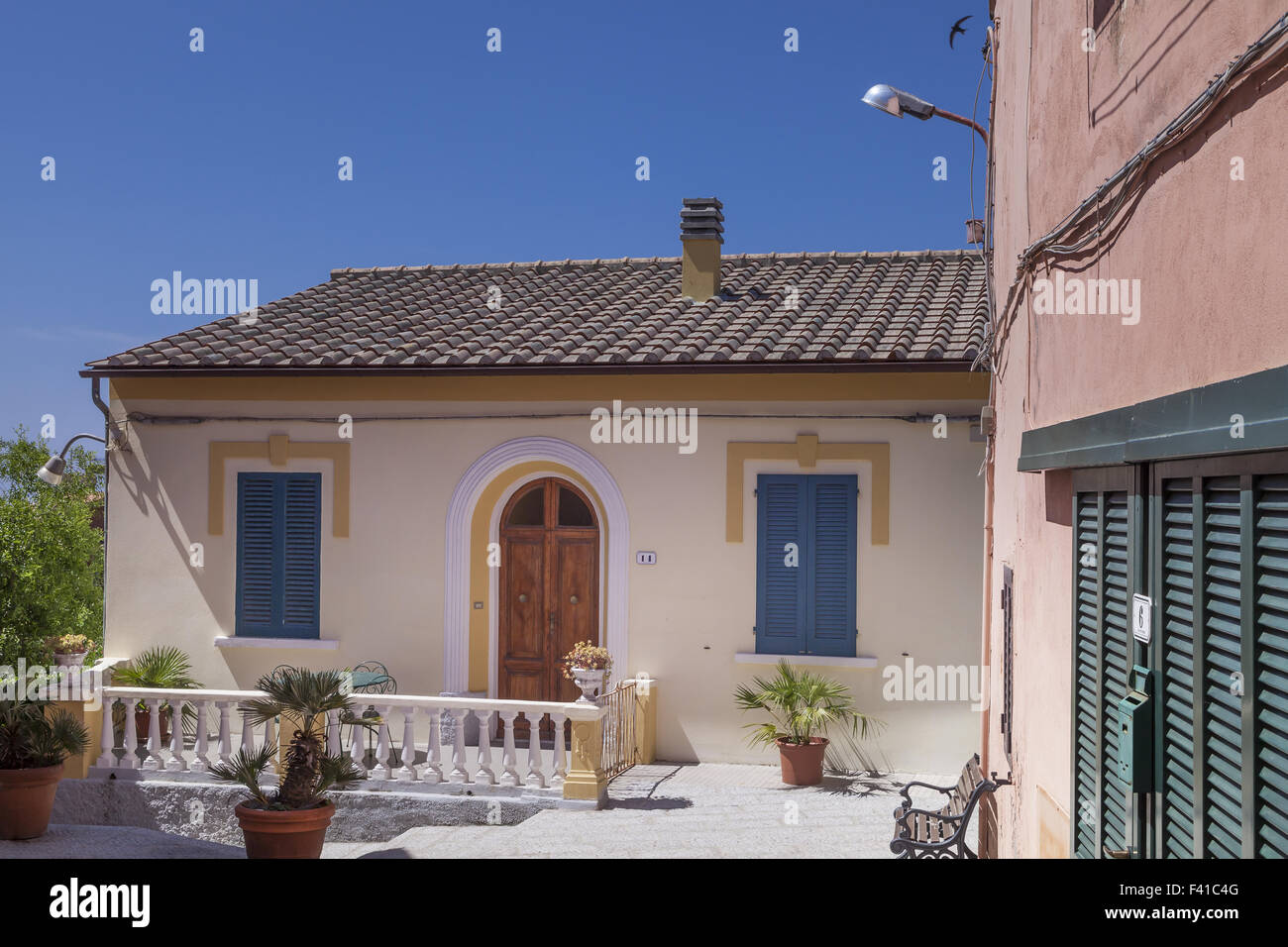 Hausdetail a Capoliveri, Isola d'Elba, Italien Foto Stock