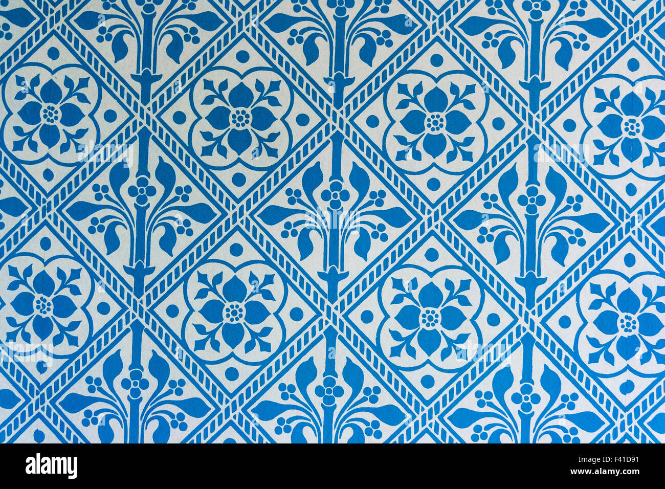 Inghilterra, Ramsgate. Il Grange, house progettata da Augusto Pugin. Lo sfondo blu pattern, stile gotico. Foto Stock Inghilterra, Ramsgate. Il Grange, house progettata da Augusto Pugin. Lo sfondo blu pattern, stile gotico. Foto Stock