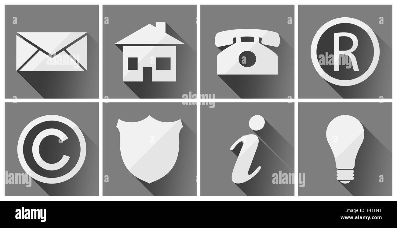 Moderno set di icone Foto Stock