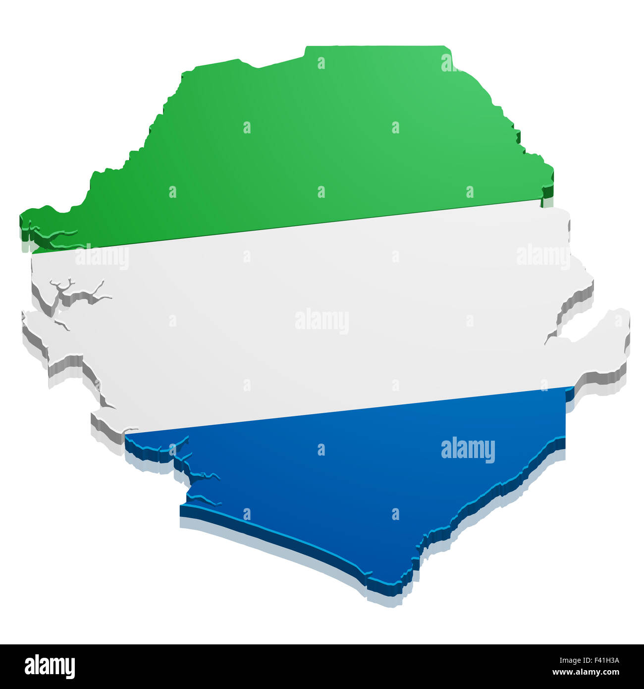 Mappa Sierra Leone Foto Stock
