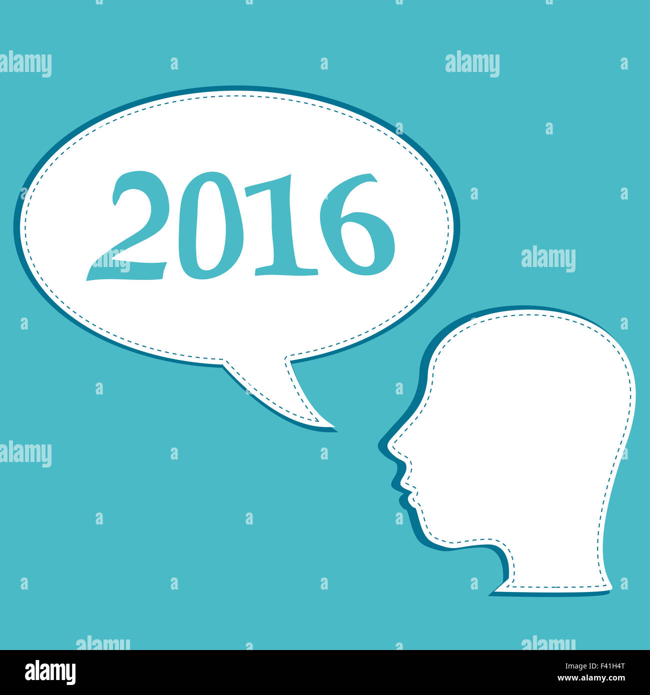 Persone icone di testa delle persone con il discorso di bolle. concetto di comunicazione Foto Stock