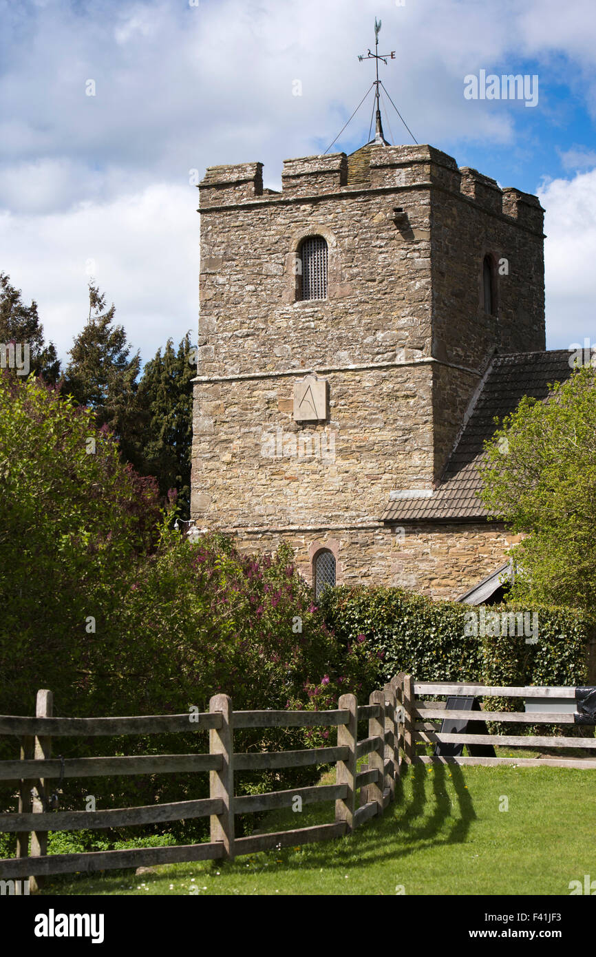 Regno Unito, Inghilterra, Shropshire, craven arms, di San Giovanni Battista da Stokesay Castle Foto Stock