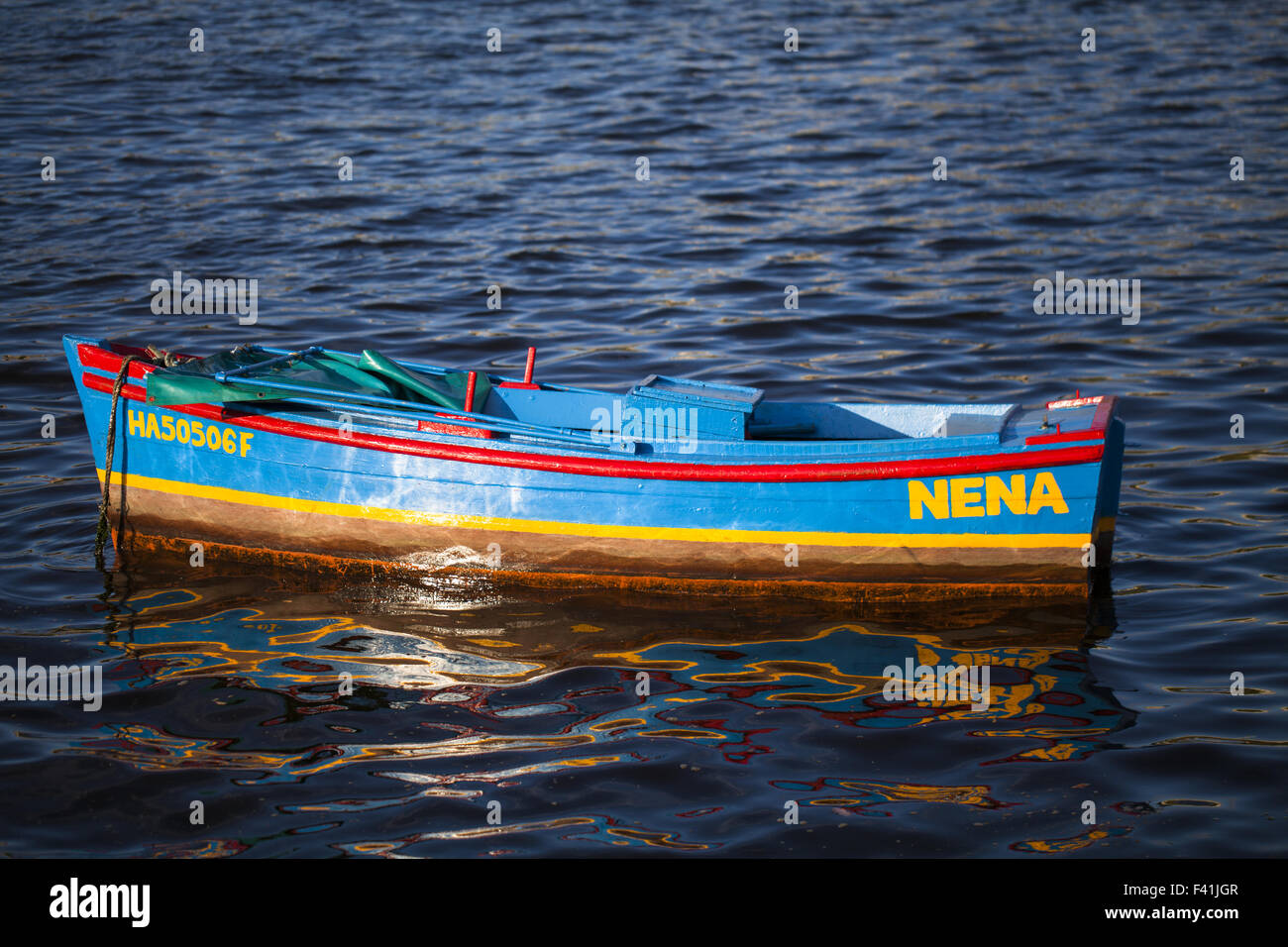 Cuba Havana harbour barca da pesca Foto Stock