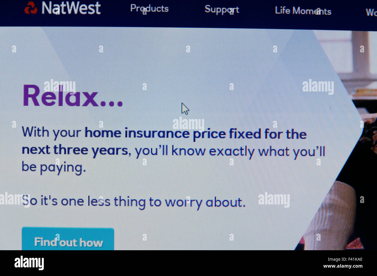 Nat West sito web Foto Stock