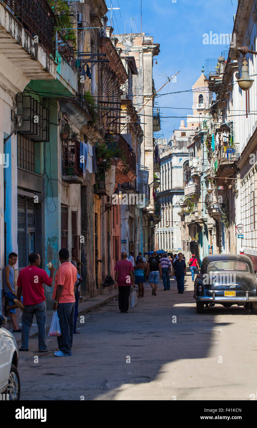 Caraibi Cuba Havana street life 11 Foto Stock