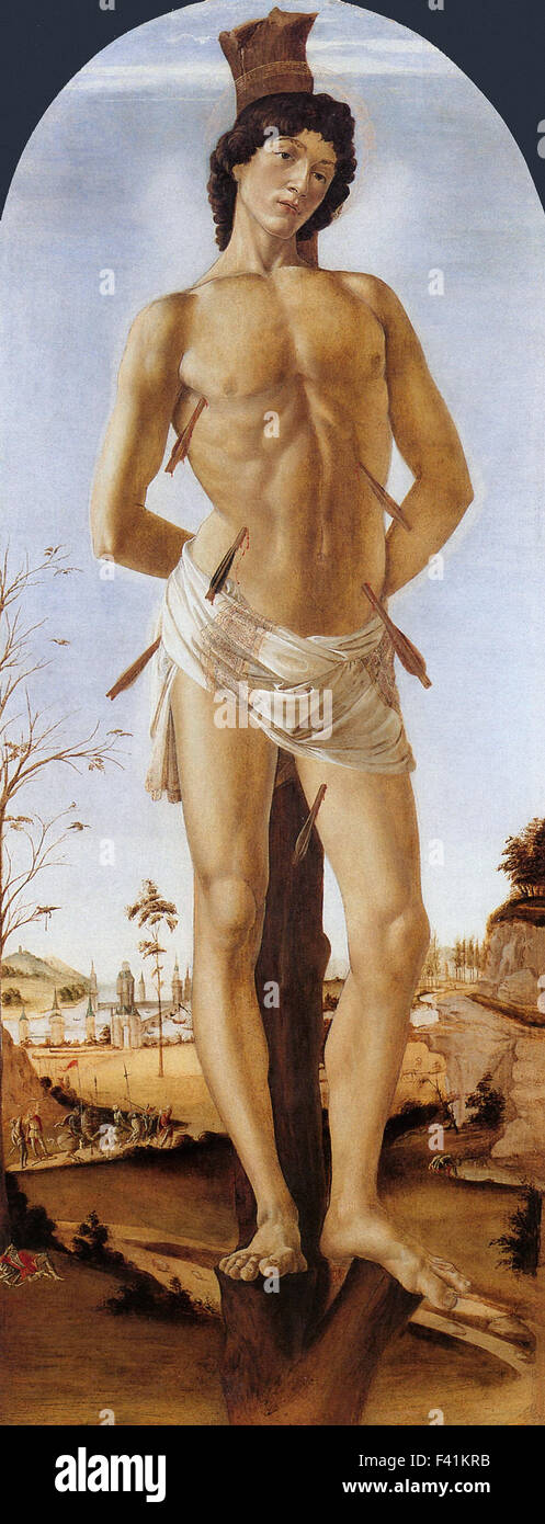 Sandro Botticelli - San Sebastian Foto Stock