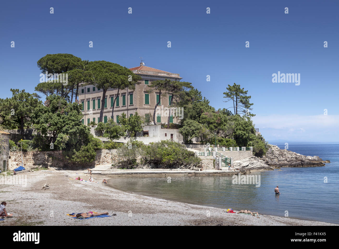 Villa Tonietti in cavo, Isola d'Elba, Toscana, Italia Foto Stock