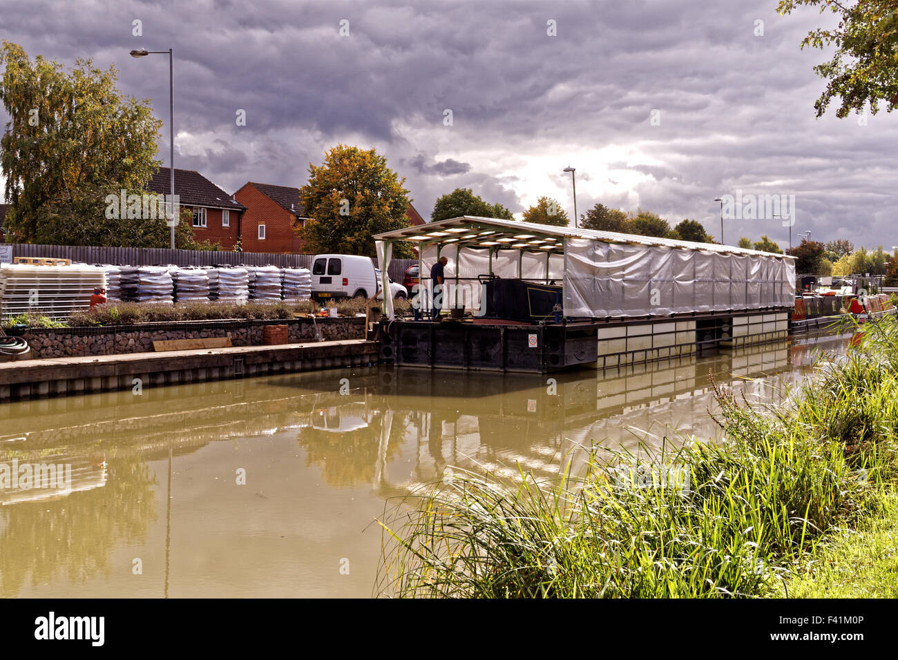 Drydock per battelli a Hilperton. Foto Stock