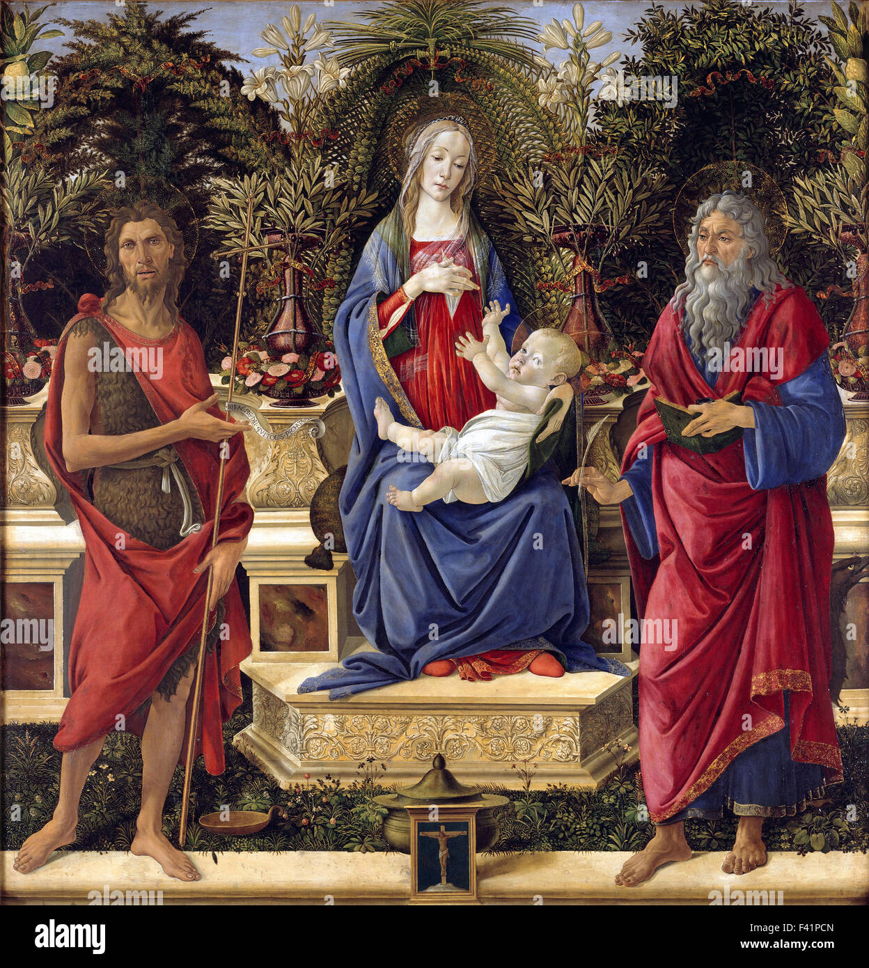 Sandro Botticelli - Madonna con Santi Foto Stock