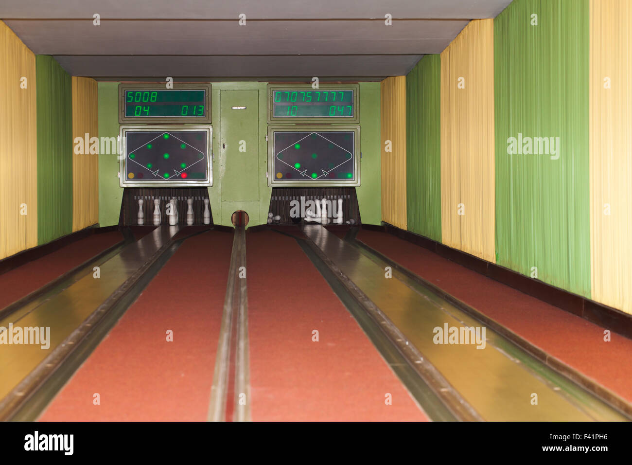 Vista Bowling Foto Stock