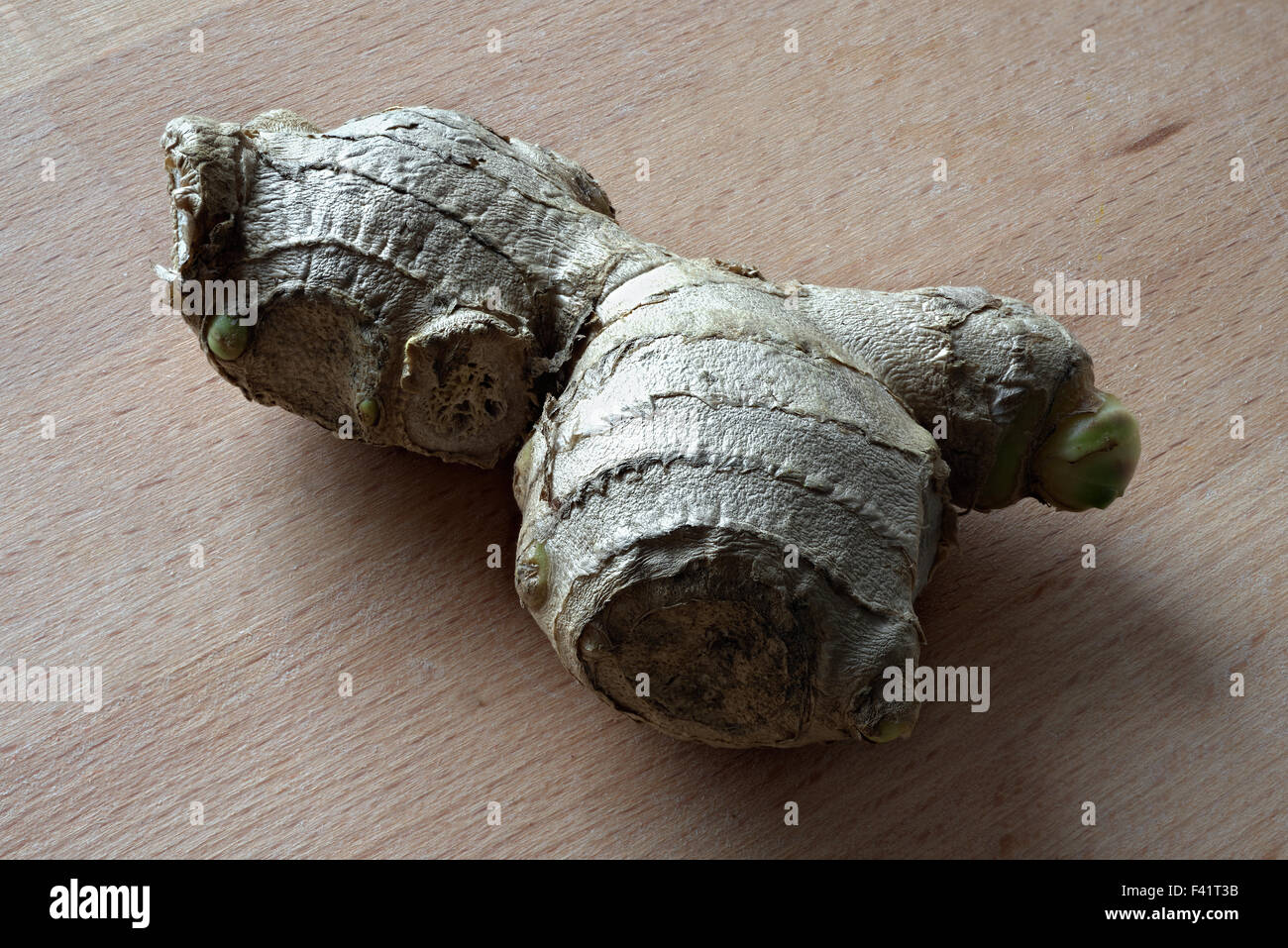 Radice di Zenzero, cut-out Foto Stock