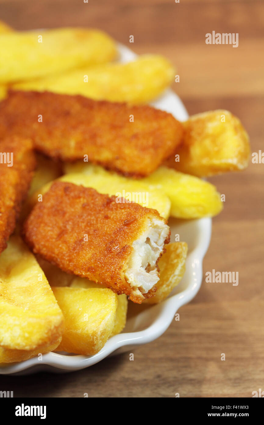 pesce e patatine fritte Foto Stock