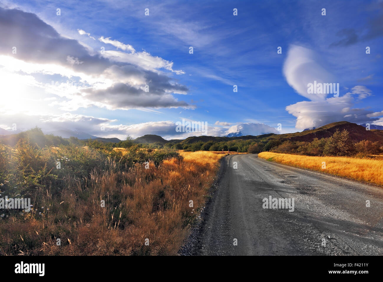 Magnifica nuvole sulla Patagonia Foto Stock