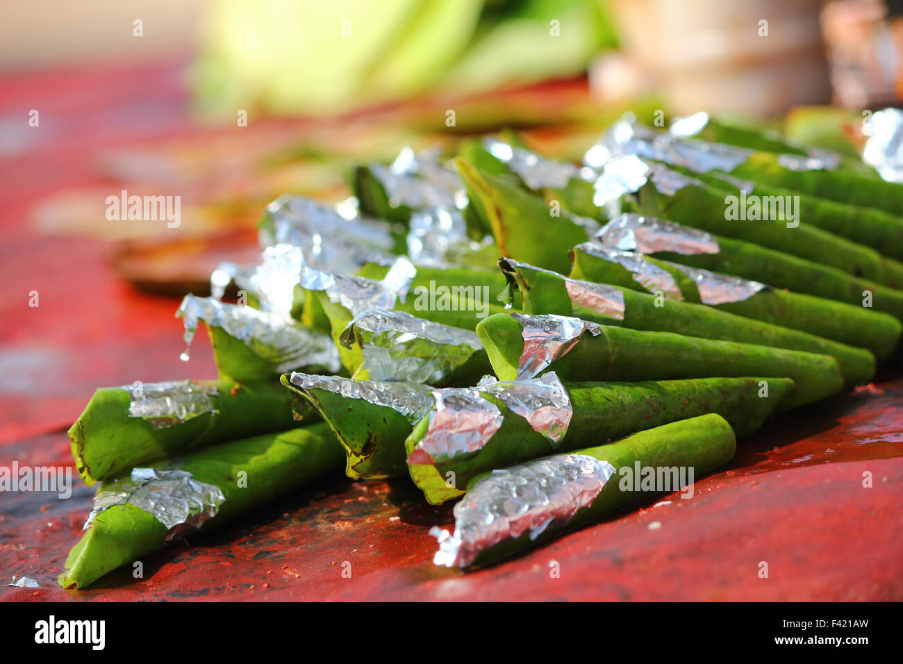 Paan, un indiano freshner bocca Foto Stock