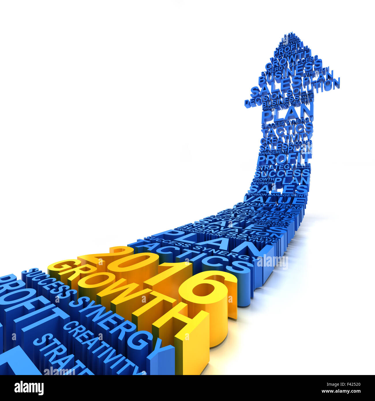 La crescita aziendale 2016, 3D render Foto Stock